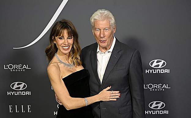 Alejandra Silva y Richard Gere, el miércoles en Madrid.