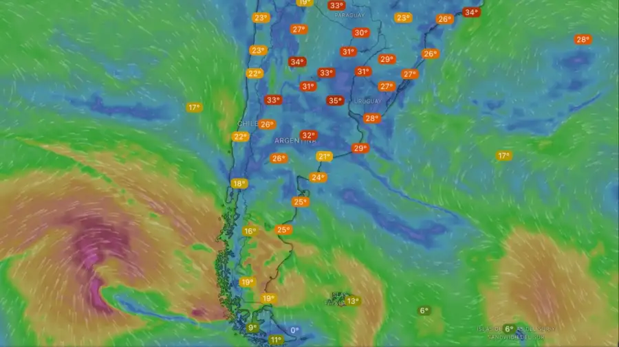 Ola de calor martes 13 de enero
